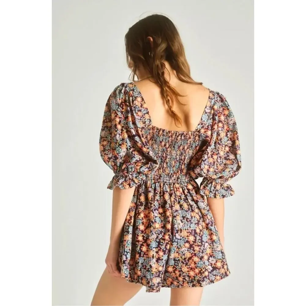 FREE PEOPLE Show Me Love Romper in Floral Combo // S